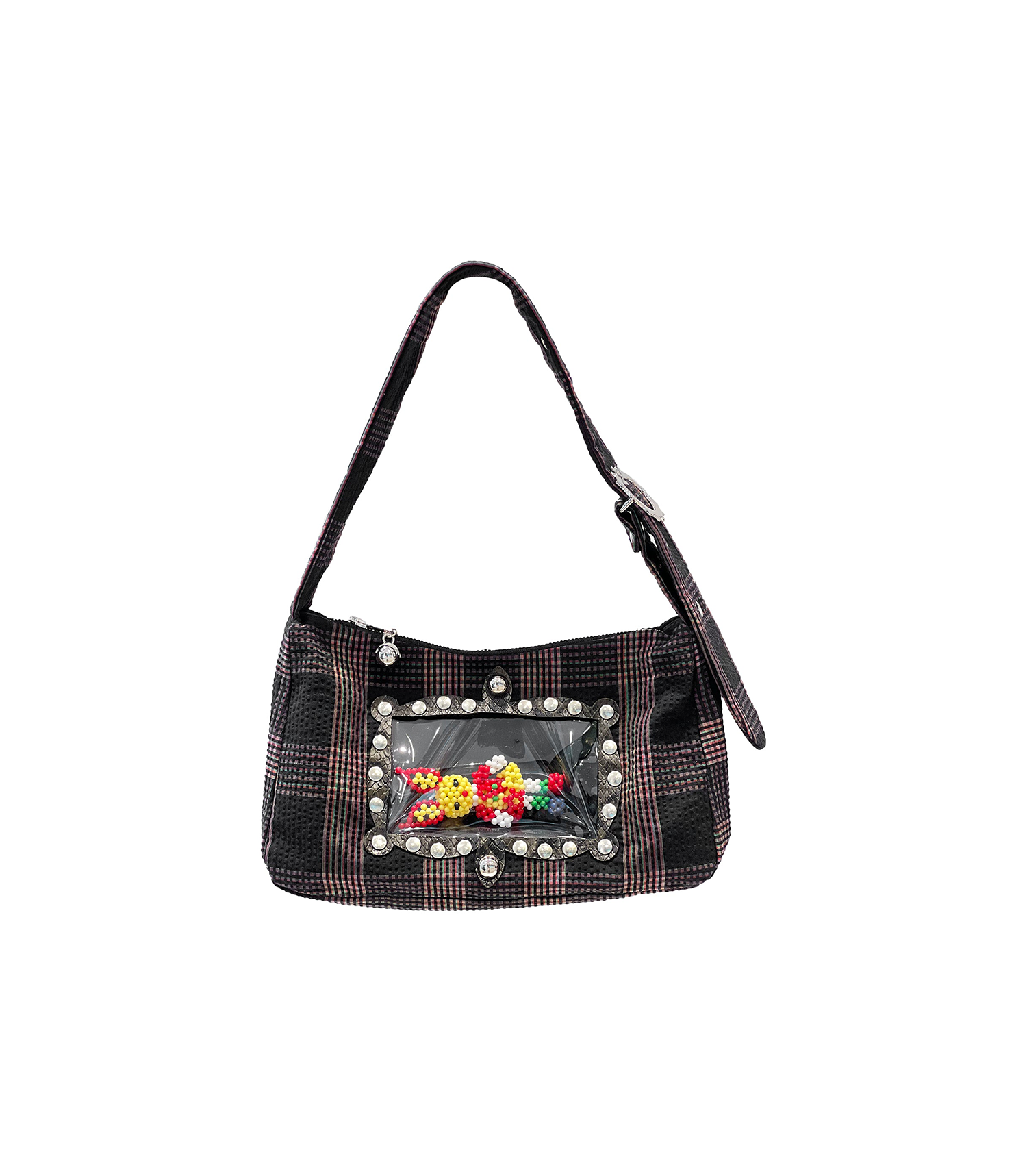 Bunny Mommy Mini Bag - Rainbow Tartan