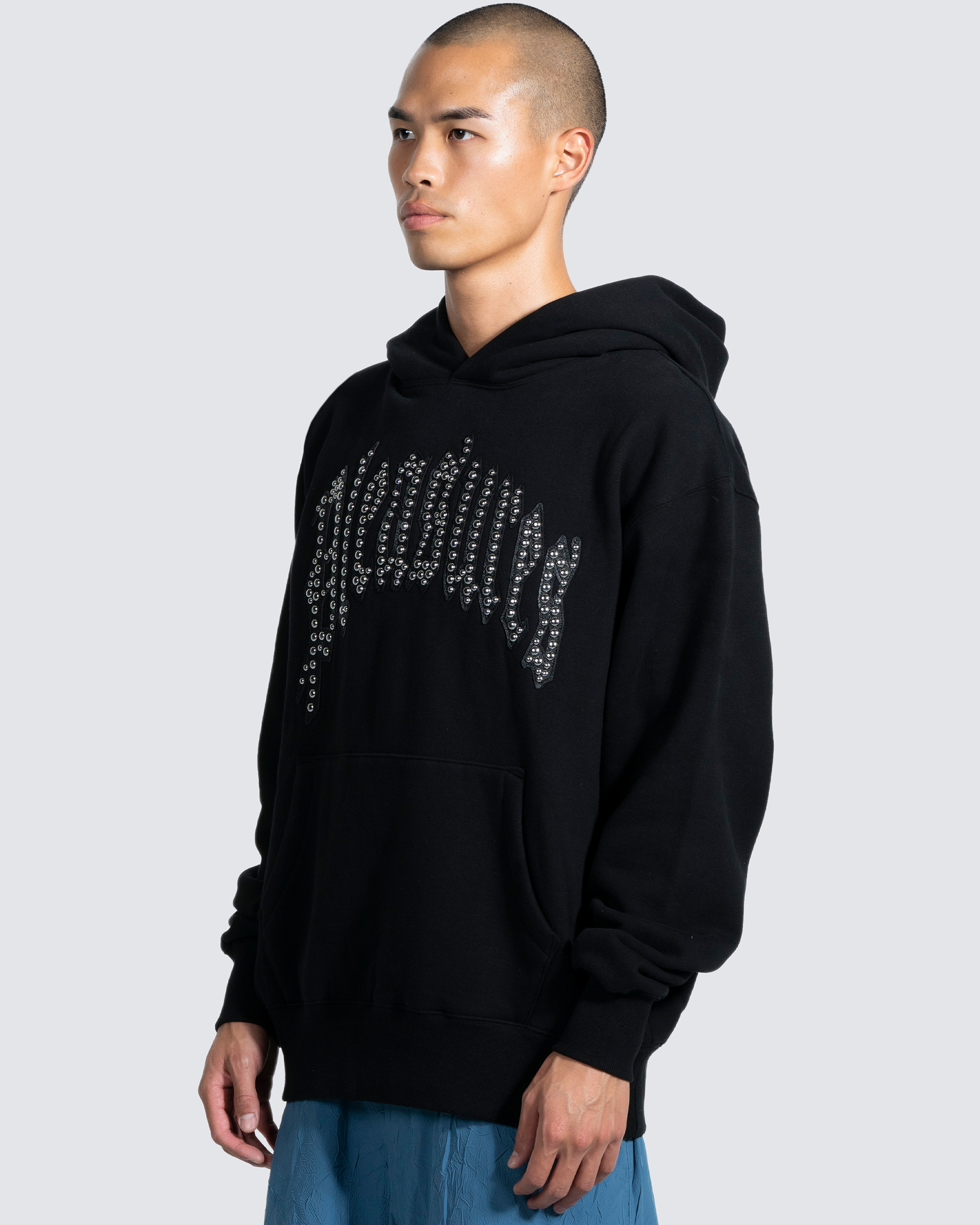 Twitch Studded Hoodie - Black